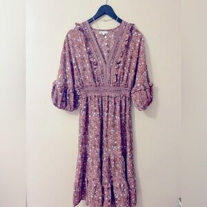 PERFECT FALL DRESS! NWOT Max Studio dress in rust with pink undertones.